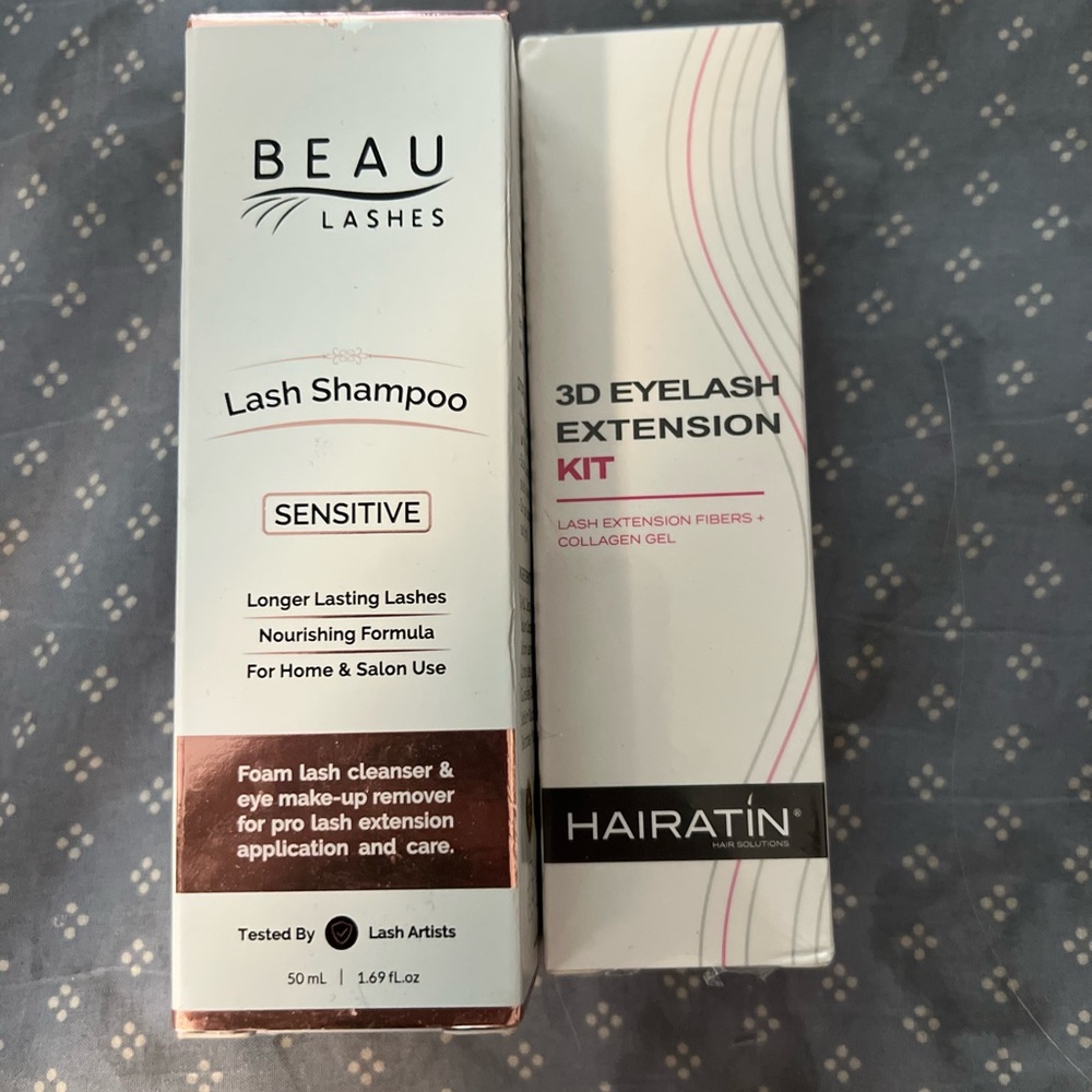 Lash shampoo and hairitin lash care kit
